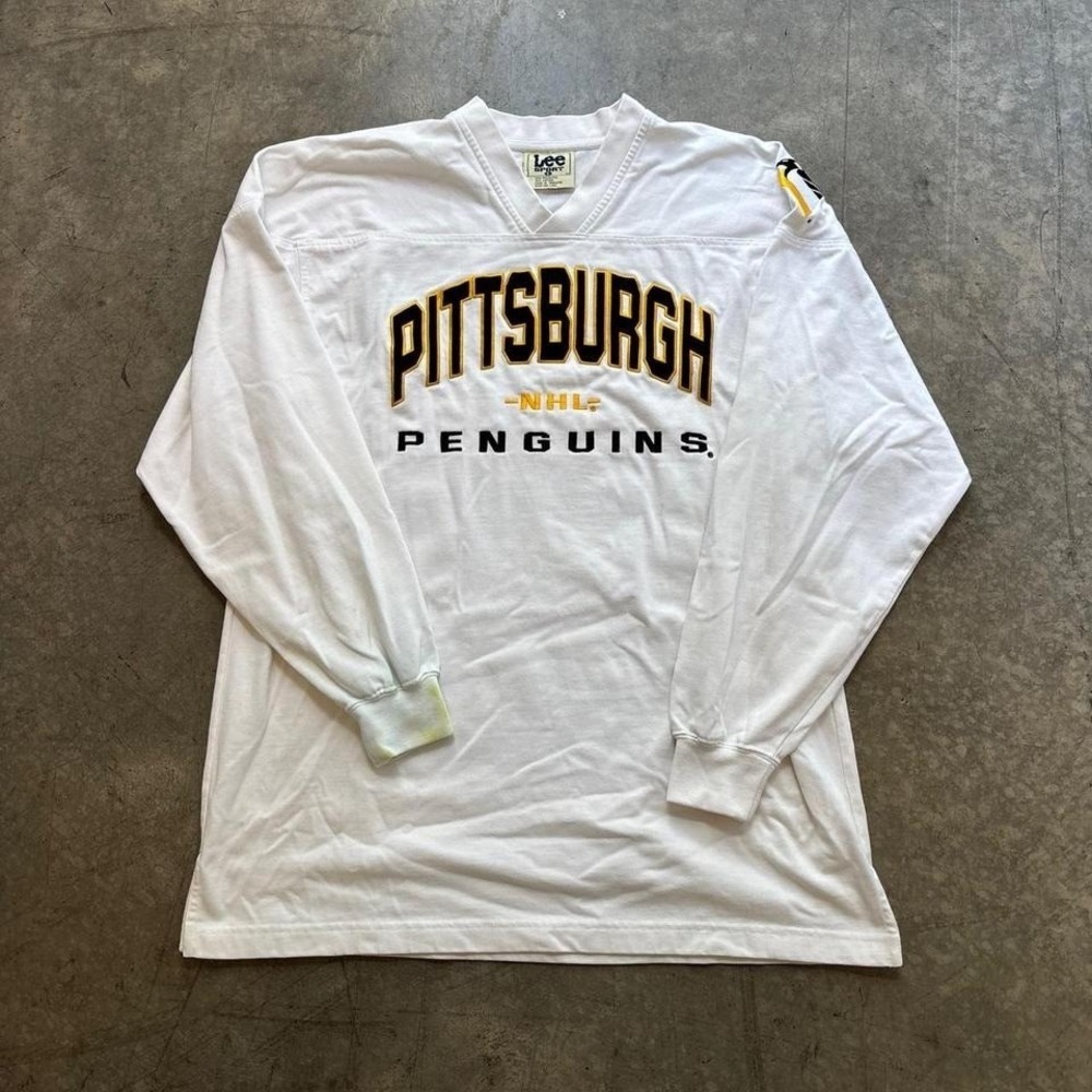 Vintage Pittsburgh Penguins NHL‎ Longsleeve Hockey Size Large